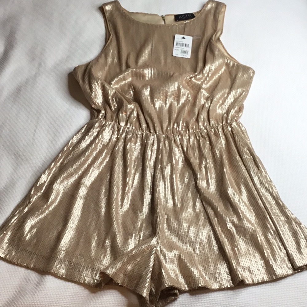 ASTR Champagne Romper